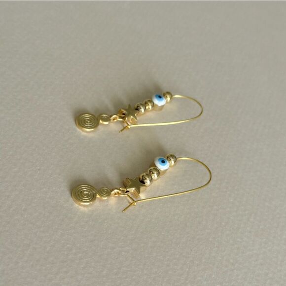 Evil eye Earrings R908 - Picture 3 of 4